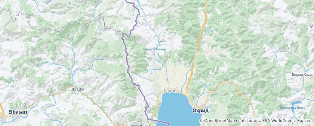 Map of Struga Municipality