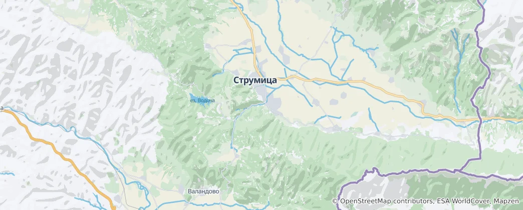Mapa Strumitsa