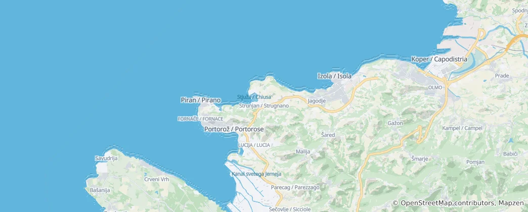 Mapa Strunjan / Strugnano