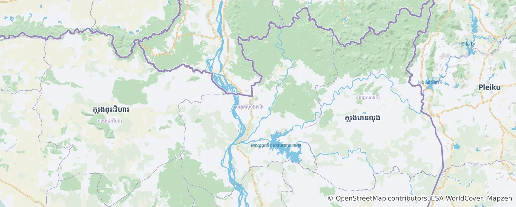 Map of Stung Treng Province
