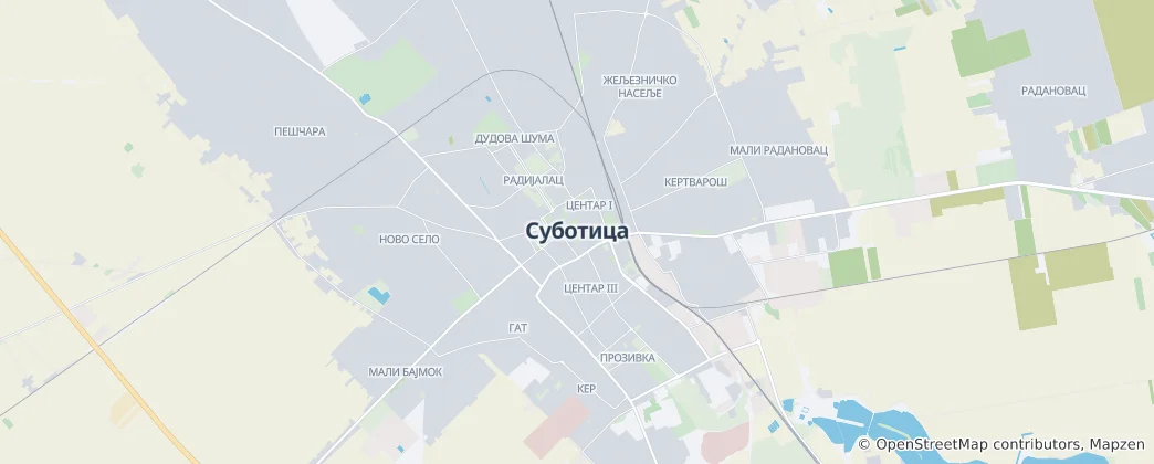 Map of Subotica