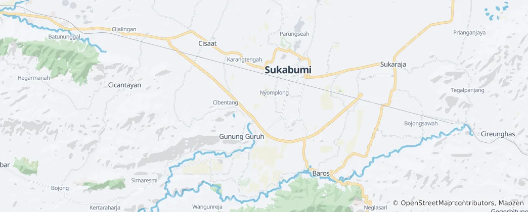 Mapa Sukabumi