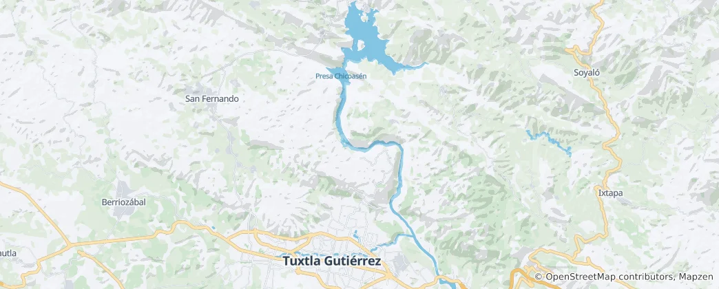 Mapa De Cañón del Sumidero