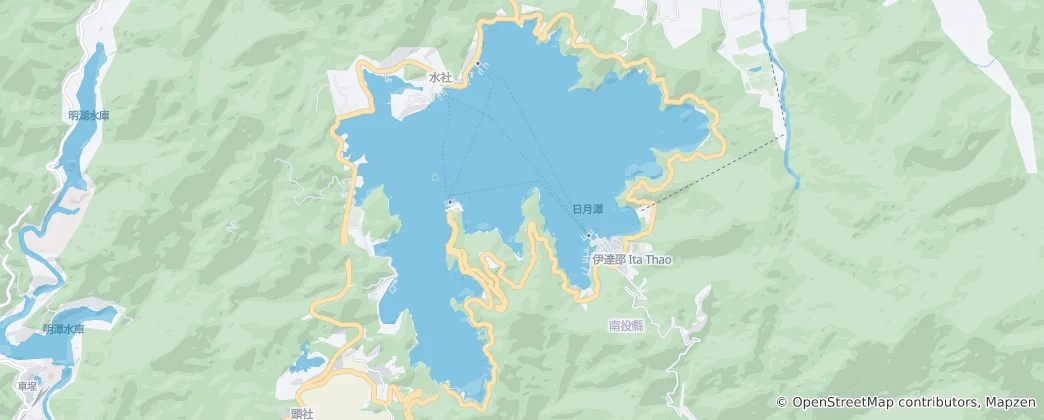 Map of Sun Moon Lake