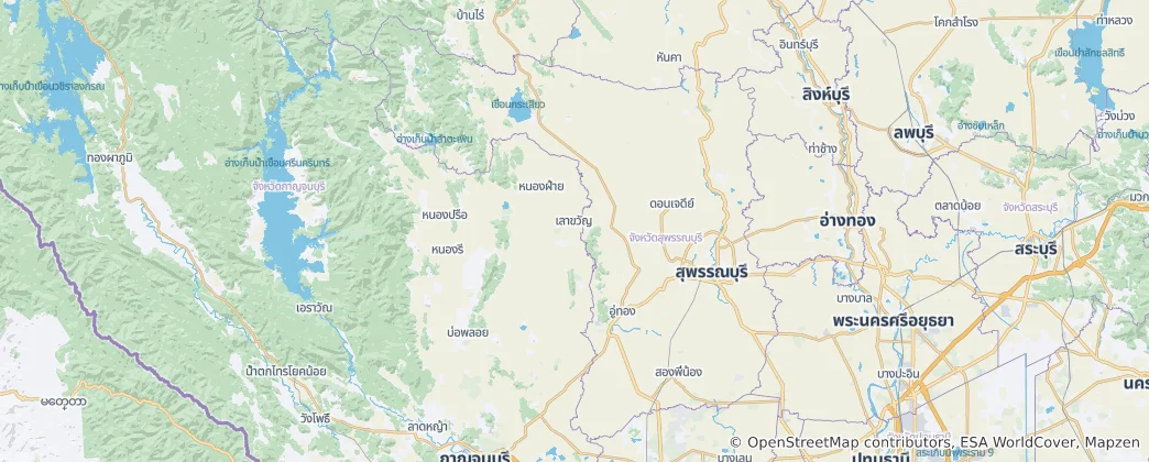 Mapa de Suphan Buri