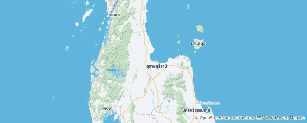 Carte de Surat Thani