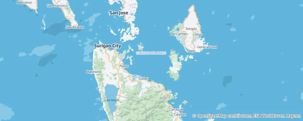 Mapa Surigao del Norte