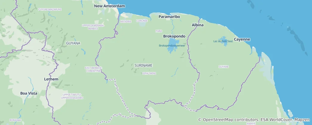 Map of Suriname