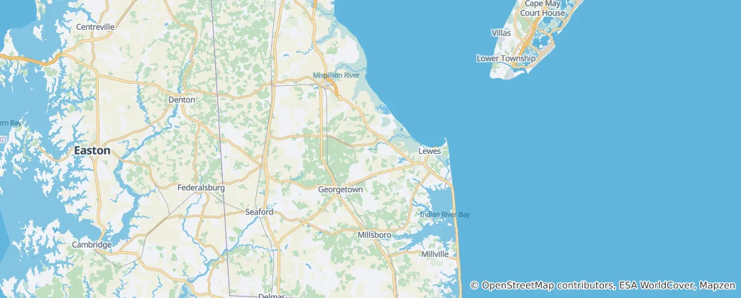 Mapa Sussex County