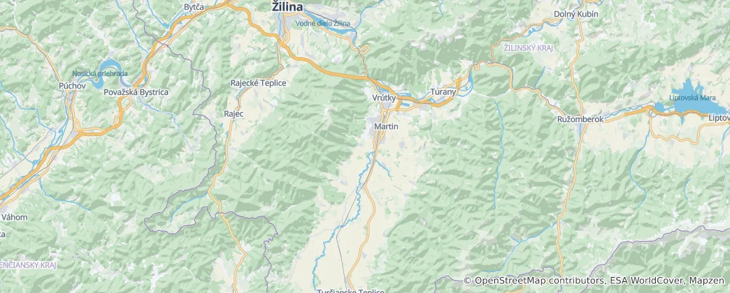 Mapa Powiat Martin