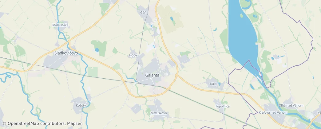 Galanta — Mapa