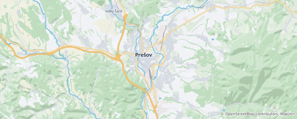 Map of Prešov