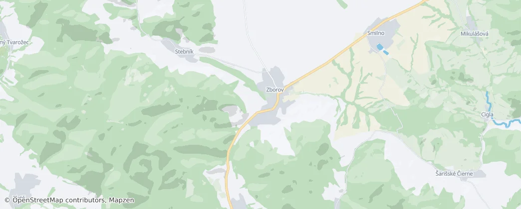 Zborov — Mapa