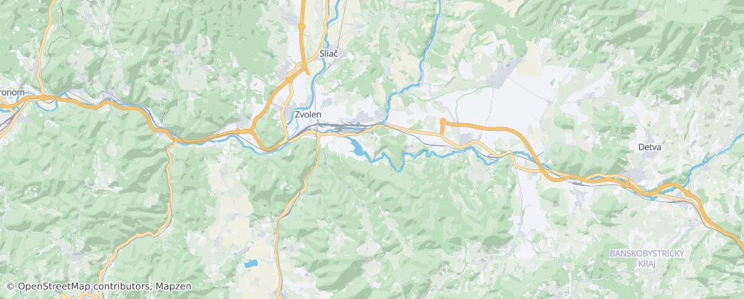 Zvolen — Mapa