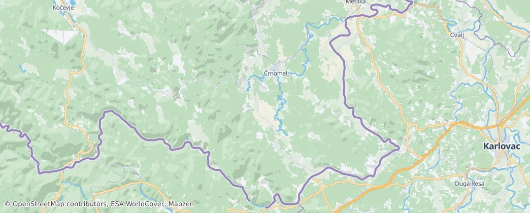 Map of Črnomelj Municipality