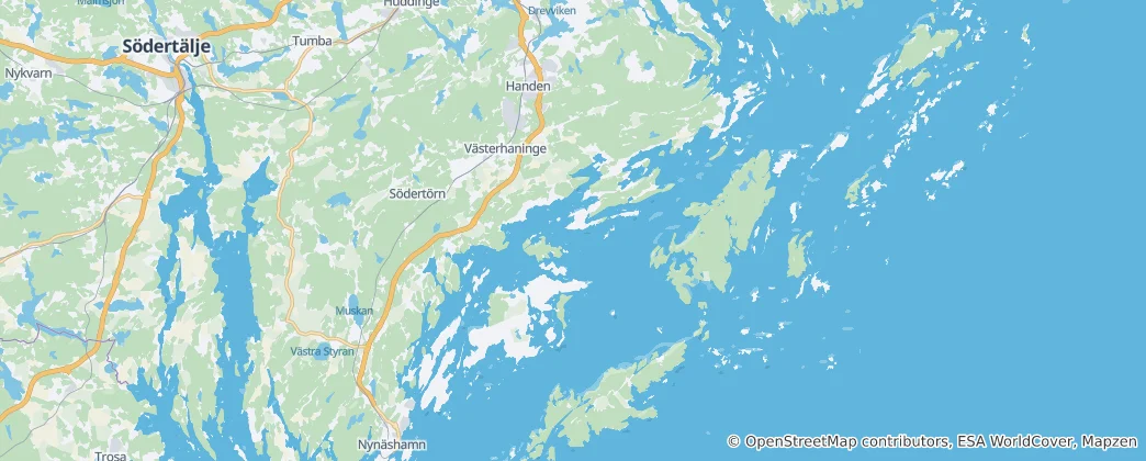Mapa Okres Haninge