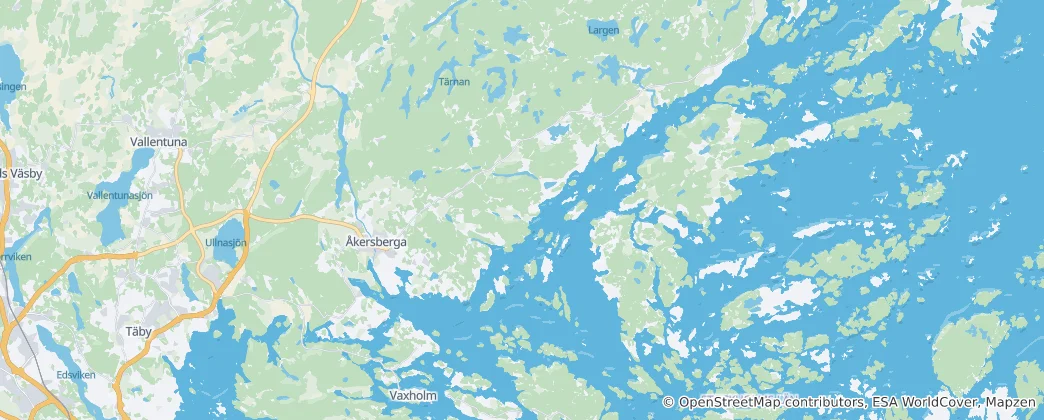 Karte von Gemeinde Österåker