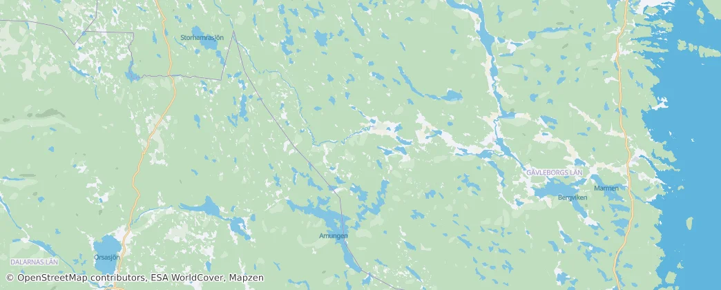 Mapa de Ovanåker