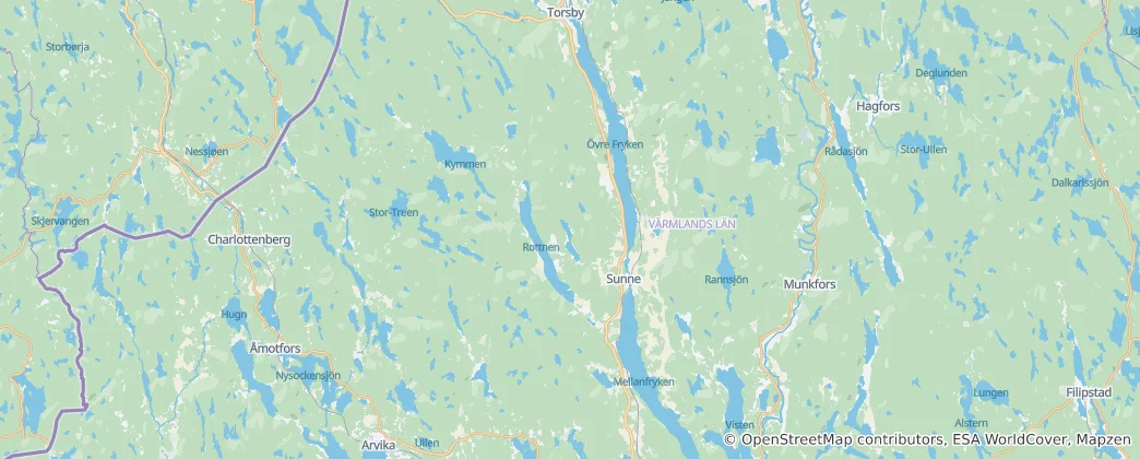 Mapa Sunne Municipality