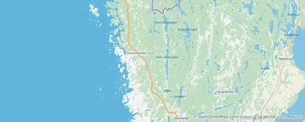 Mapa Tanum Municipality