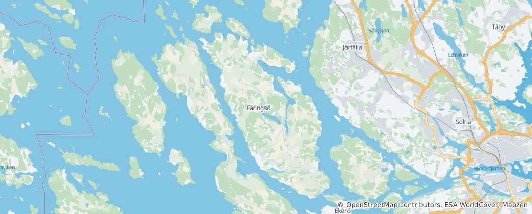 Karte von Färingsö