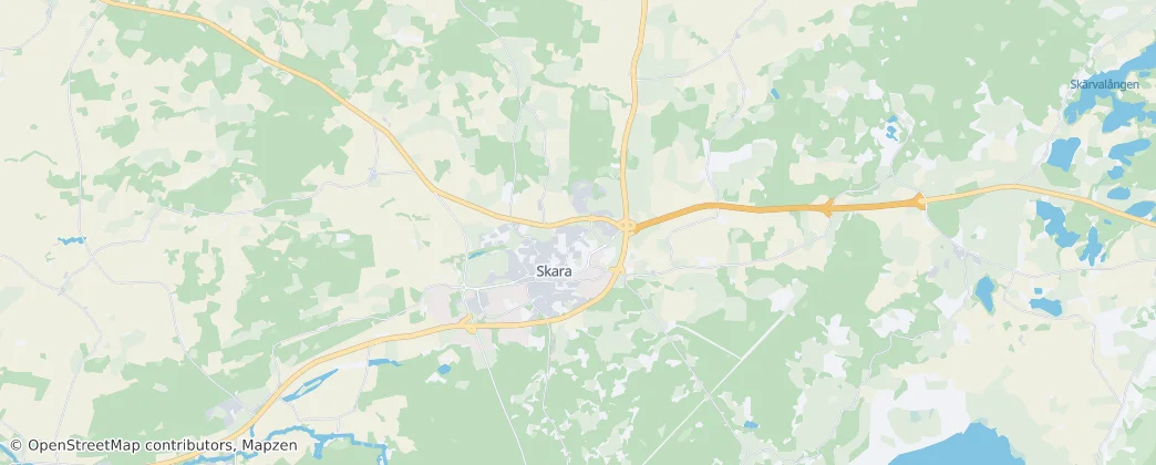 Skara domkyrkodistrikt — Kaart