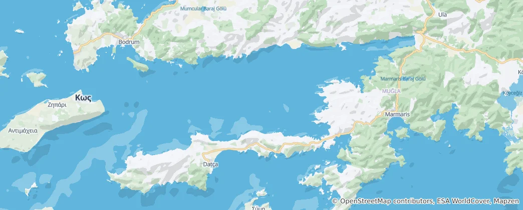 Mapa Gulf of Gökova