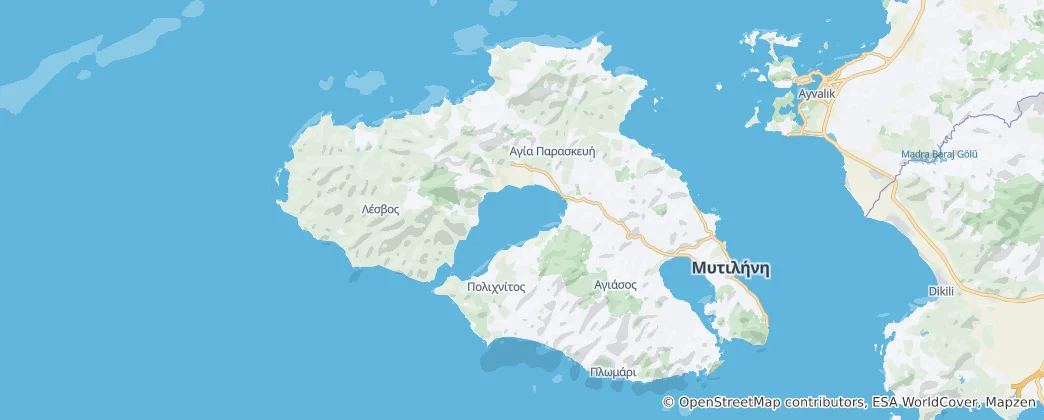 Mapa Lesbos