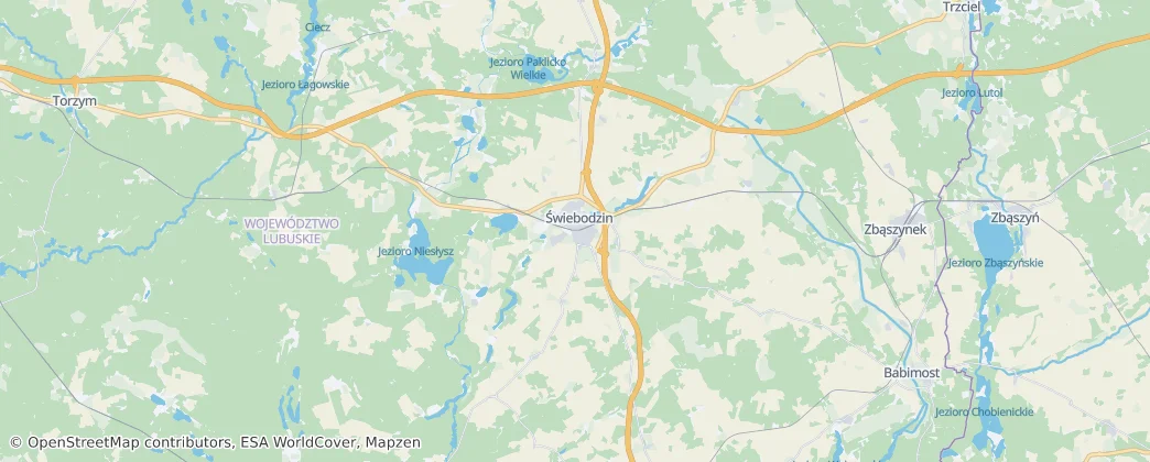 Świebodzin – Mapa