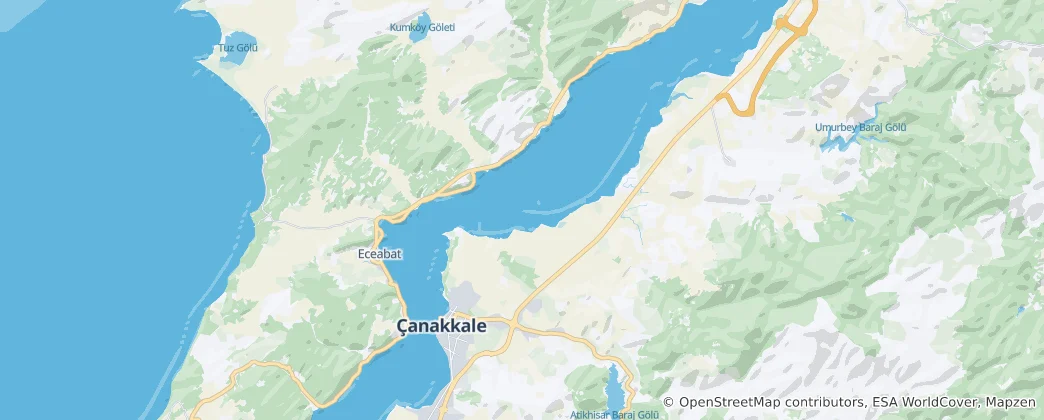 Mapa Dardanely