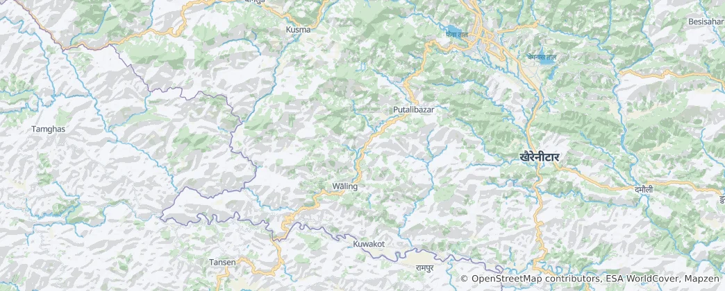 Map of Syangja District