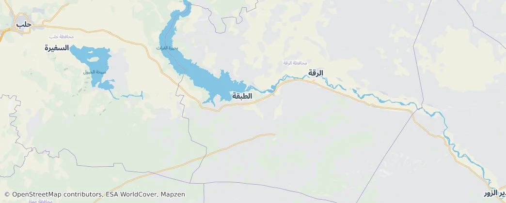 Map of Al-Tabqah District