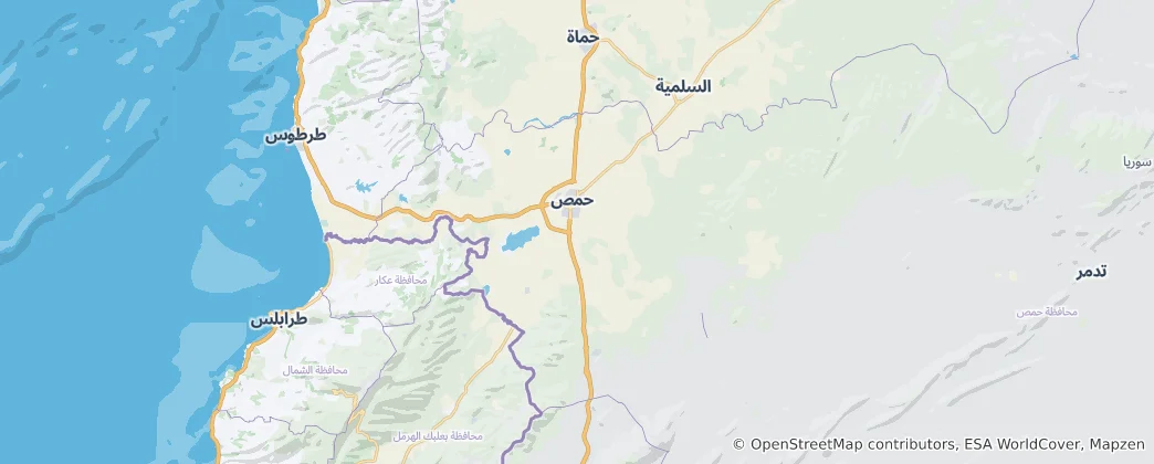 Mapa Homs District