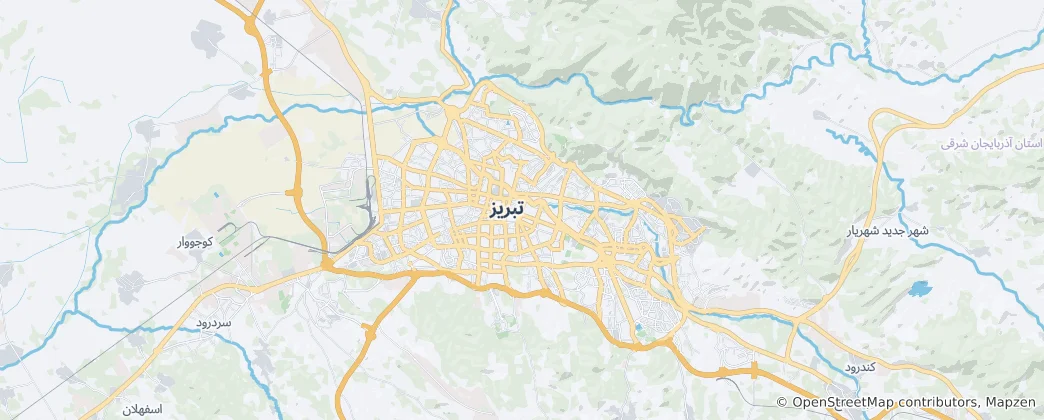 Map of Tabriz