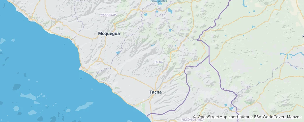 Mapa De Departamento de Tacna