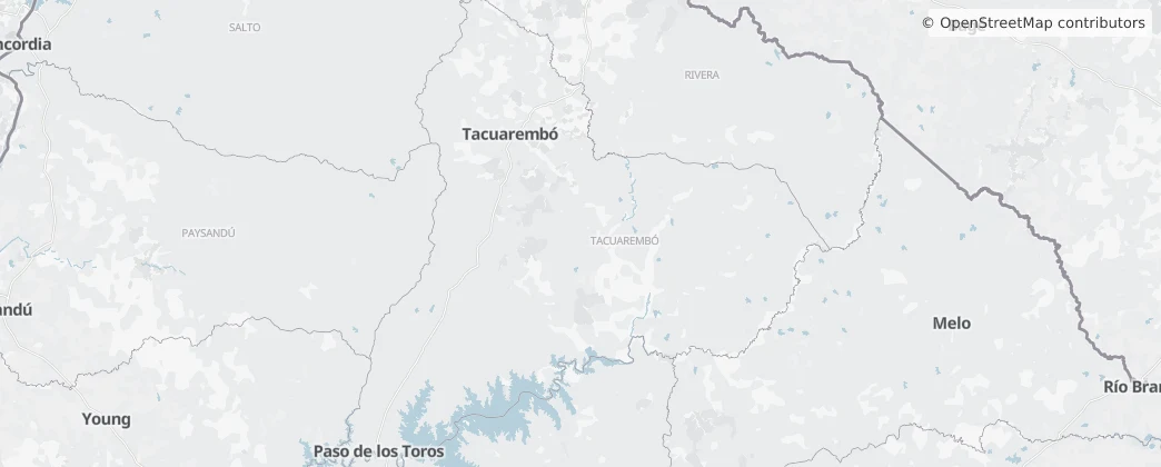 Map of Tacuarembó Department