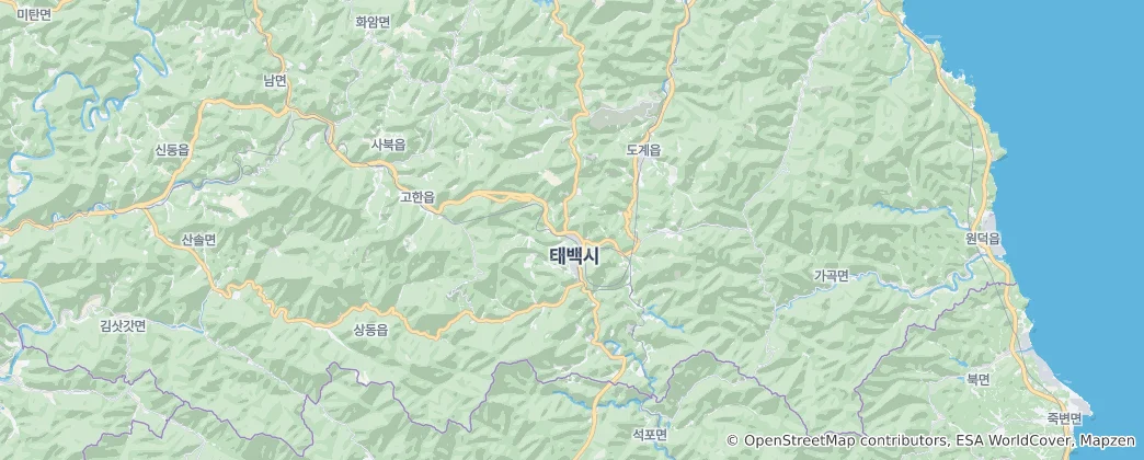 Taebaek Haritası