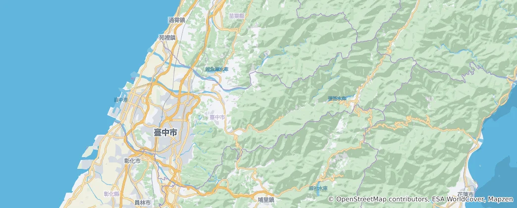 Map of Taichung