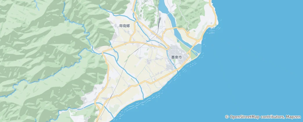 Map of Taitung City