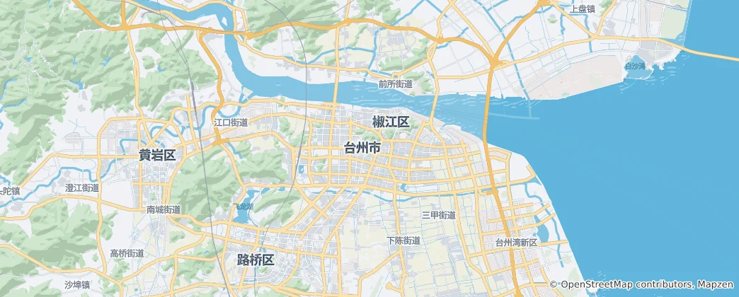 Mapa Taizhou