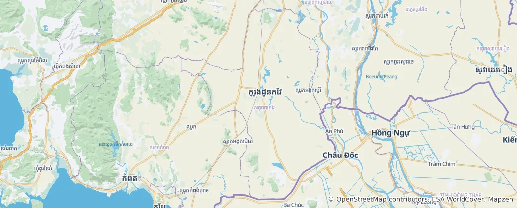Mappa di provincia di Takéo