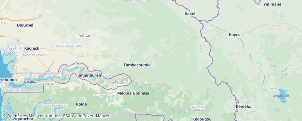 Tambacounda Region — Map