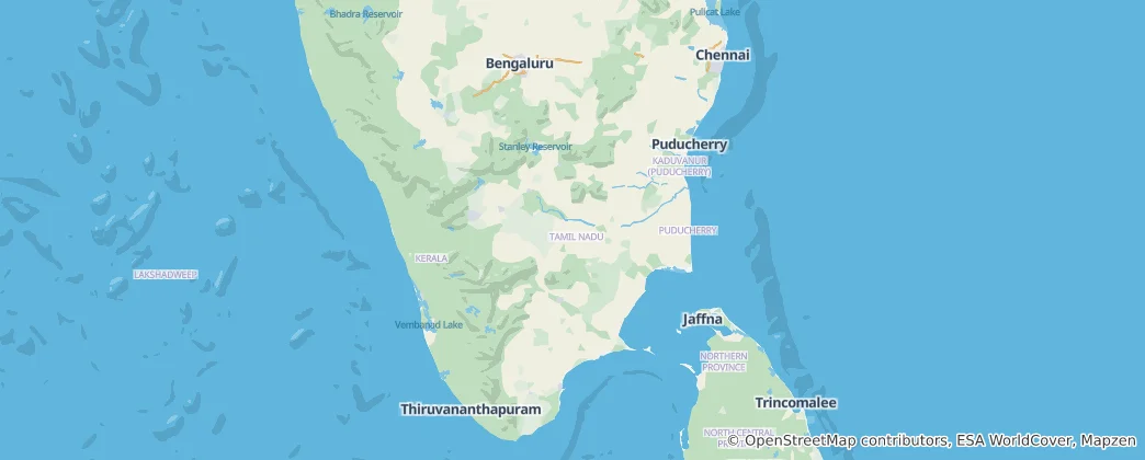 Karte von Tamil Nadu