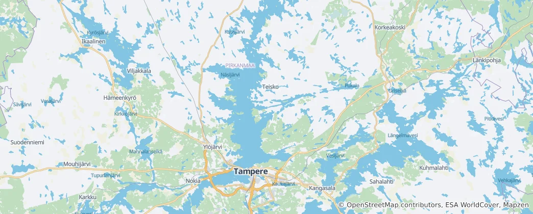 Map of Tampere