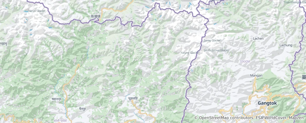Mappa di Distretto di Taplejung