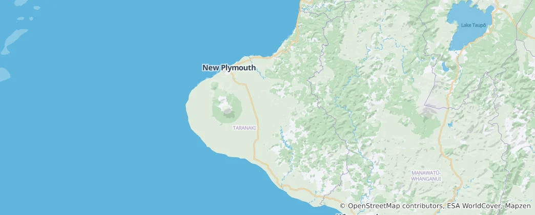 Mappa di Taranaki