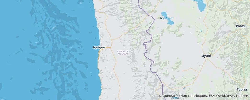 Térkép: Tarapacá Region