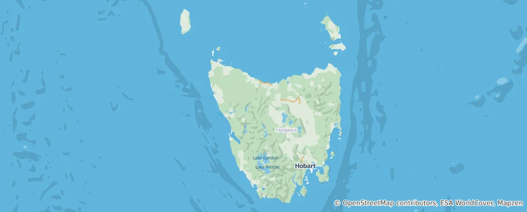 Térkép: Tasmania