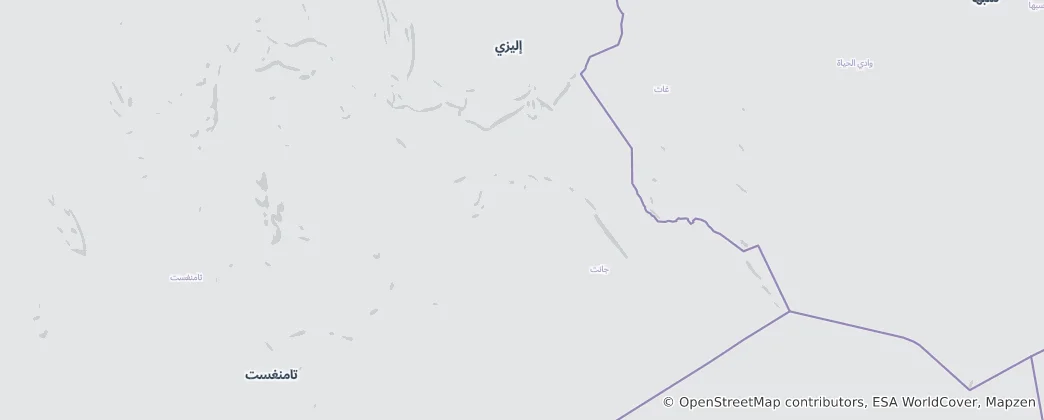 Mappa di Parco Culturale del Tassili