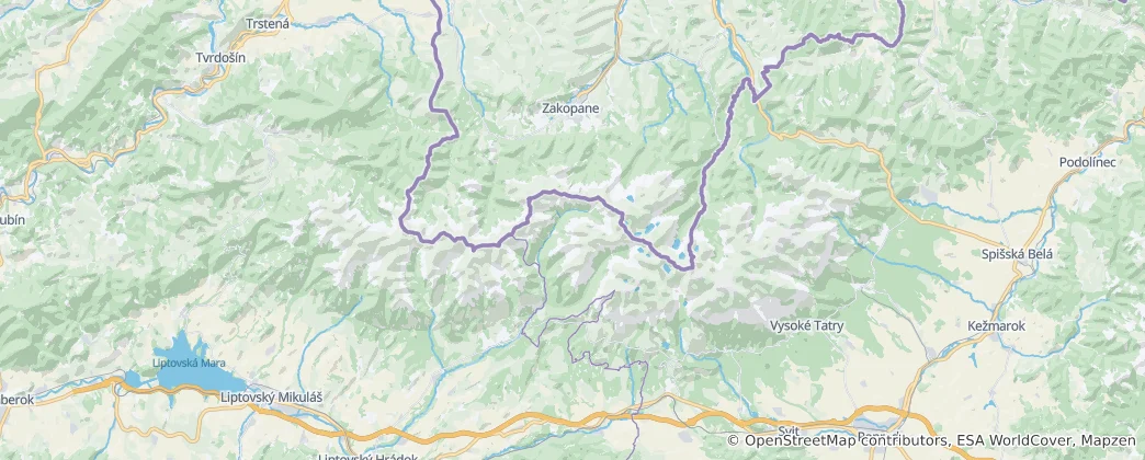 Mapa De Montes Tatras